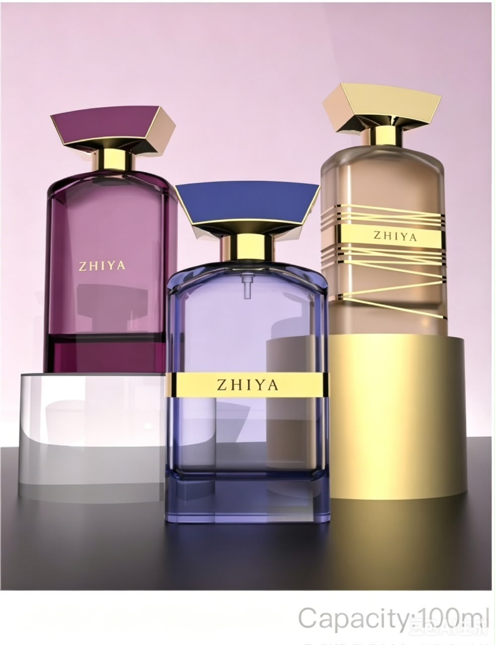 Perfume bottle and cap set